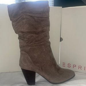 New in Box Esprit Taupe Oliana slouch boots.